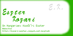 eszter kozari business card